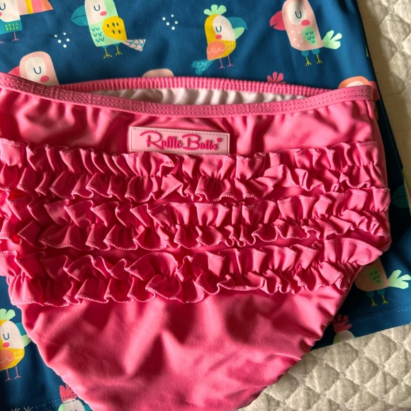 Ruffle Butts two-piece swimsuit. Size 7 children. - Picture 1 of 7